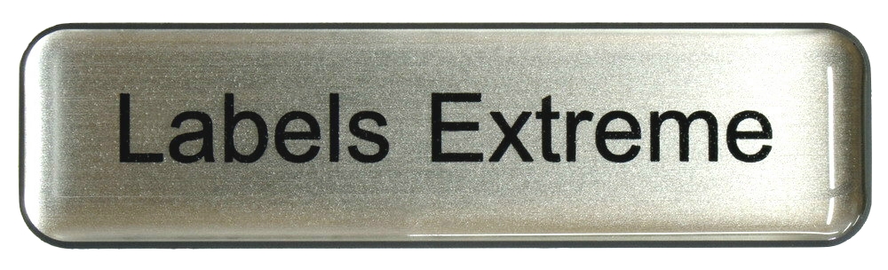 One Line Domed Name Tag with Pin